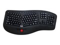 Adesso Tru-Form Media 3500 2.4GHz Wireless Ergonomic Trackball Keyboard, WKB-3500UB, 31837743, Keyboards & Keypads