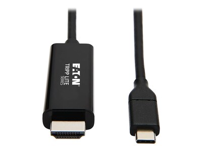 Tripp Lite Thunderbolt 3 USB-C to HDMI 4K @60Hz Adapter Cable with Converter on HDMI End, Black, 3ft, U444-003-H4K6BE, 36910727, Cables