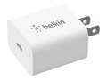Belkin 20W USB-C Portable Wall Charger Fast Charging Power Adapter, White, BBC005-WH, 41406739, AC Power Adapters (external)