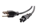 C2G 18AWG NEMA 5-15P to IEC320C5 3-Slot Notebook Power Cord, 6ft, 27400, 454933, Power Cords C2G 18AWG NEMA 5-15P to IEC320C5 3-Slot Notebook Power Cord, 6ft, 27400, 454933, Power Cords
