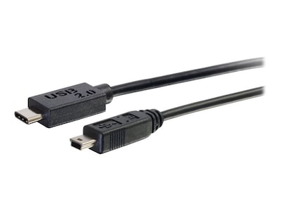 C2G USB 2.0 Type C to USB Mini-B M M Cable, Black, 3ft, 28854, 25616514, Cables C2G USB 2.0 Type C to USB Mini-B M M Cable, Black, 3ft, 28854, 25616514, Cables
