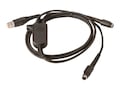 Honeywell 3m (9.8') PS2 Coiled Keyboard Wedge Cable - Black w  5 V External Power & Option for Host Power STD, CBL-720-300-C00, 11577809, Cables