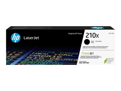 HP 210X (W2100X) Black Original LaserJet Toner Cartridge , W2100X, 41611500, Toner and Imaging Components - OEM