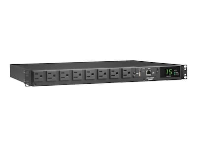 Tripp Lite 120V Single-Phase Ats Monitored PDU, 1.44kW, 8 NEMA 5-15R Outlets, Dual 5-15P Inputs, PDUMNH15AT1, 41301300, Power Distribution Units Tripp Lite 120V Single-Phase Ats Monitored PDU, 1.44kW, 8 NEMA 5-15R Outlets, Dual 5-15P Inputs, PDUMNH15AT1, 41301300, Power Distribution Units