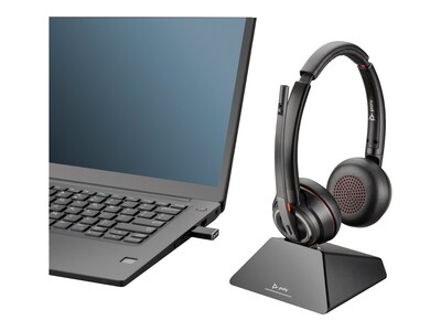 HP Poly Savi 8220 UC DECT 1920-1930 MHz USB-A Headset, 77T33AA#ABA, 41778073, Headsets (w/ microphone)