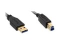 Overland USB 3.0 Type A to USB Type B M M Cable, Black, 2m, 1020044, 31958220, Cables