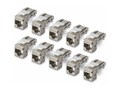 StarTech.com 90-Degree Toolless CAT6A RJ-45 STP Shielded Keystone Jack, 10-Pack, C6AKEYTLSTP9010PK, 42147420, Premise Wiring Equipment