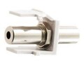 C2G Snap-In 3.5mm Stereo (F-F) Keystone Insert Module, White, 03819, 12154867, Premise Wiring Equipment