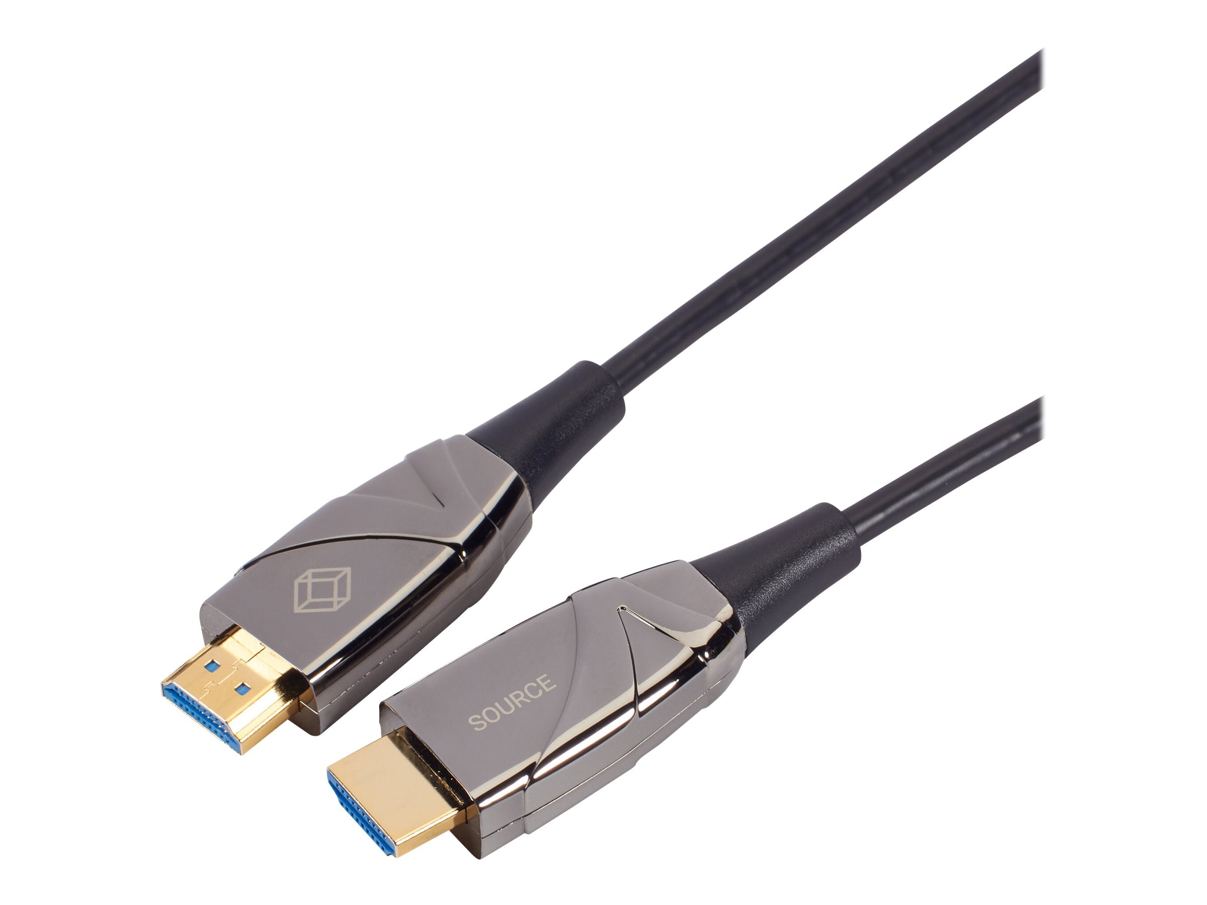 Black Box 4K60 High-Speed HDMI 2.0 Active Optical Cable, Black, 15m