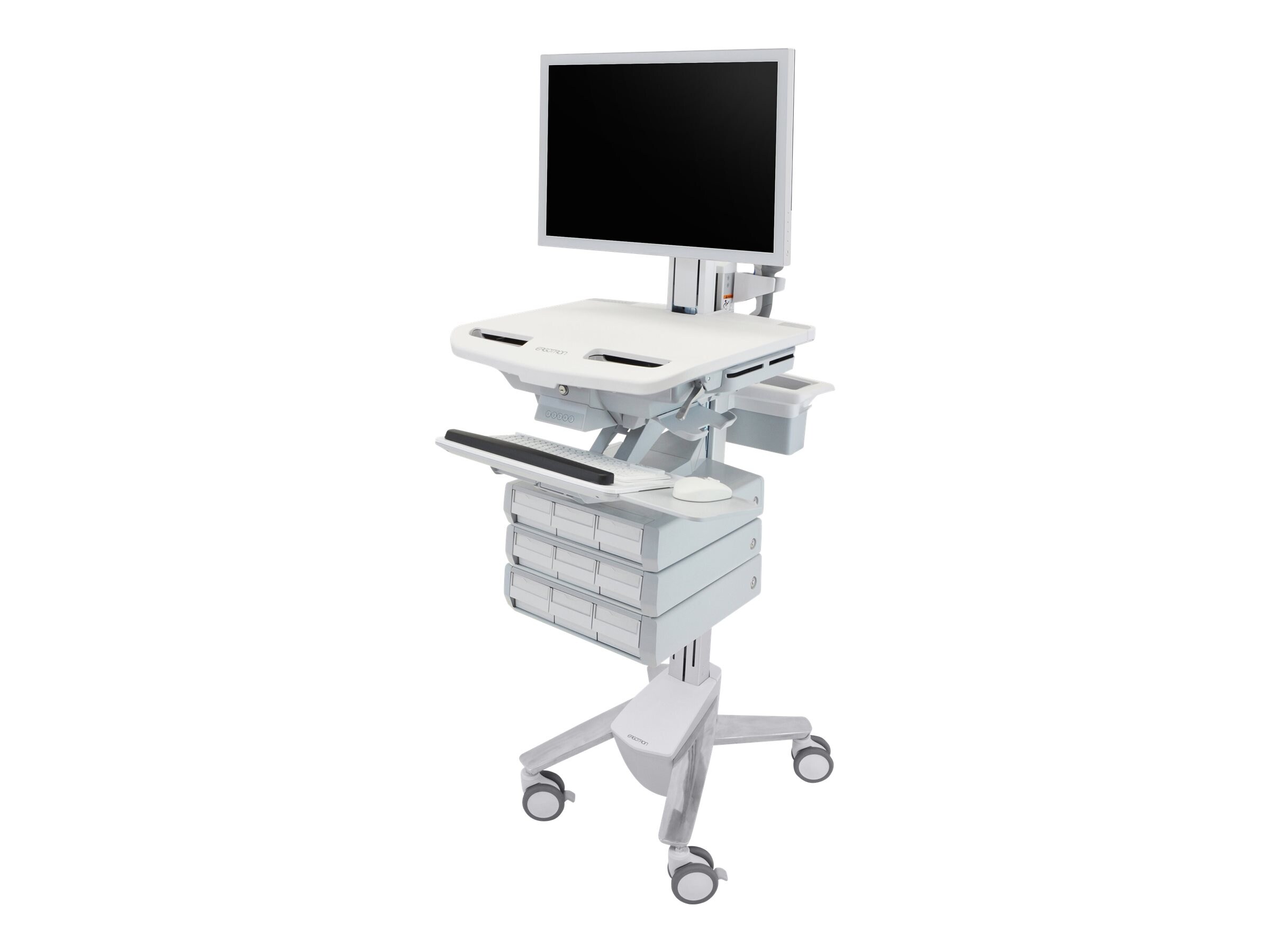 Ergotron StyleView Cart with HD Pivot, 9 Drawers (3x3) (SV43-2590-0)