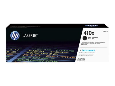 HP 410X (CF410X) High Yield Black Original LaserJet Toner Cartridge w  JetIntelligence, CF410X, 30686040, Toner and Imaging Components - OEM