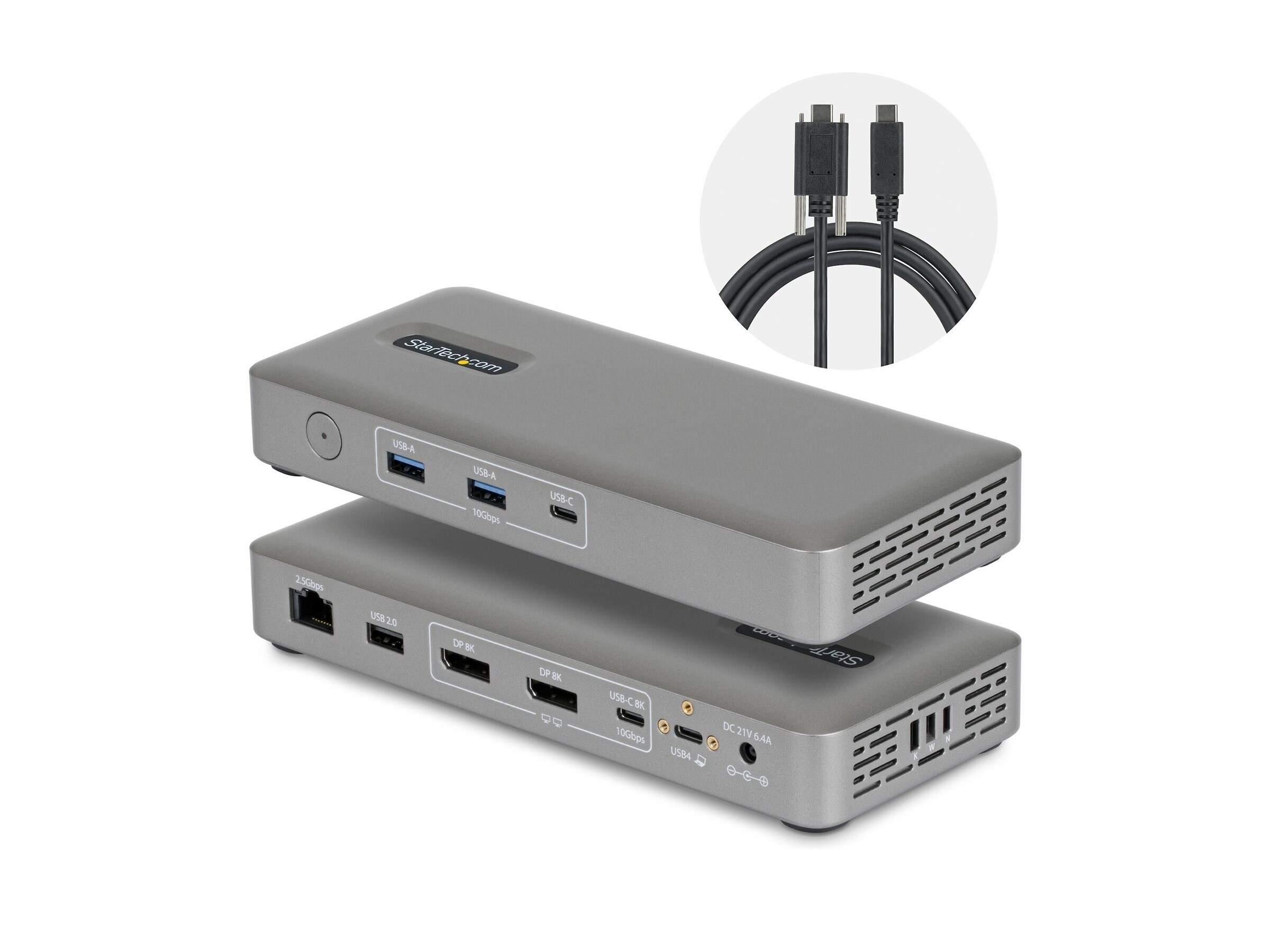 StarTech.com USB4 Dual 4K Display Dock w 100W Laptop Charging (208N ...
