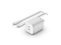 Belkin 65W Dual-Port 2xUSB-C (45W + 20W) GaN Wall Charger Power Adapter w  USB-C Cable - White, WCH013DQ2MWH-B6, 41593646, AC Power Adapters (external)