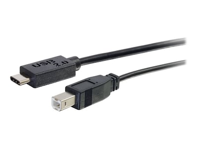 C2G USB 2.0 Type C to USB Type B M M Cable, Black, 10ft, 28860, 25616573, Cables C2G USB 2.0 Type C to USB Type B M M Cable, Black, 10ft, 28860, 25616573, Cables