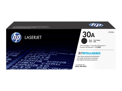 HP 30A (CF230A) Black Original LaserJet Toner Cartridge, CF230A, 32865594, Toner and Imaging Components - OEM