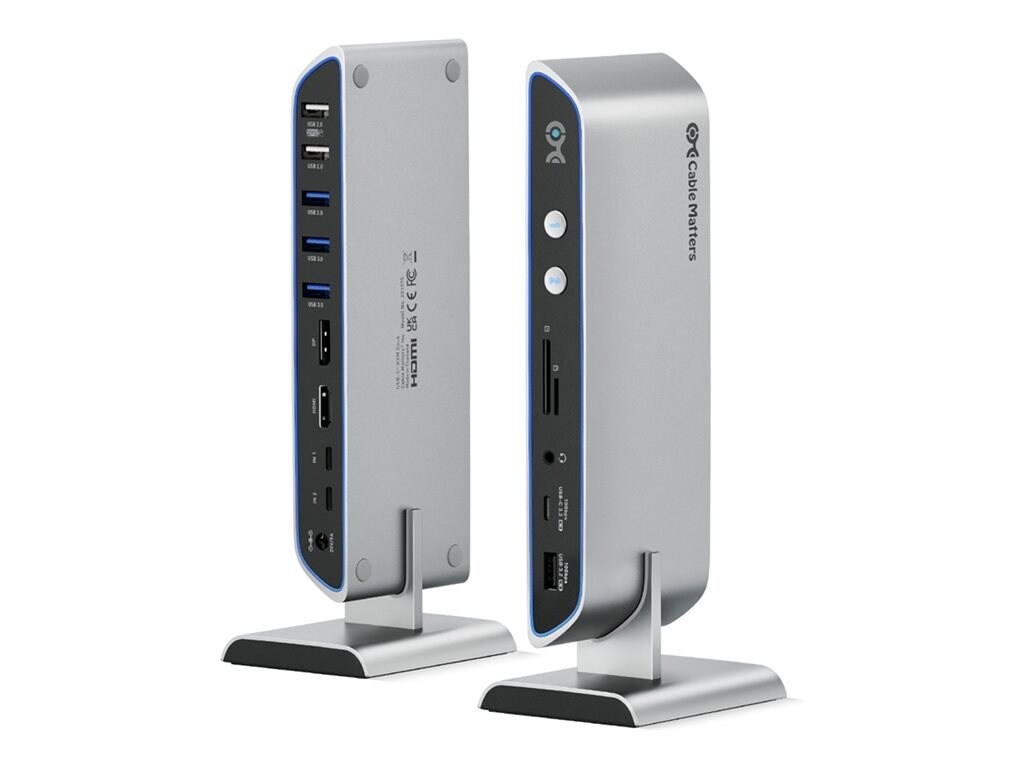 Cable Matters 14-in-1 Dual 4K USB-C KVM Switch Dock for 2 PCs, (201075 )