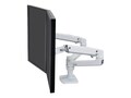 Ergotron LX Dual Side-by-Side Arm, White, 45-491-216, 32052850, Stands & Mounts - Desktop Monitors