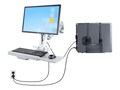 StarTech.com Sit Stand Wall Mount Workstation w Height Adjust VESA Arm for Displays up to 27 (34 Ultrawide), WALL-WORKSTATION-S, 41536369, Wall Stations