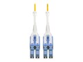 Tripp Lite LC-LC 8.3 125 Duplex Fiber Patch Cable with Push Pull Tabs, Yellow, 2m, N370-02M-T, 33734289, Cables