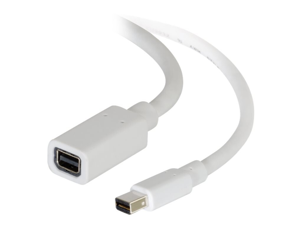 C2G Mini DisplayPort M F Cable, White 