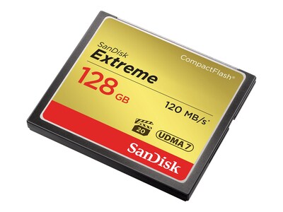 SanDisk 128GB Extreme CompactFlash Memory Card, SDCFXS-128G-A46, 16434428, Memory - Flash