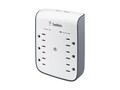 Belkin 6-Outlet 900J Straight Plug 2xUSB-A Surge Protector w  Wall Mount - White Gray , BSV602TT, 31057510, Surge Suppressors