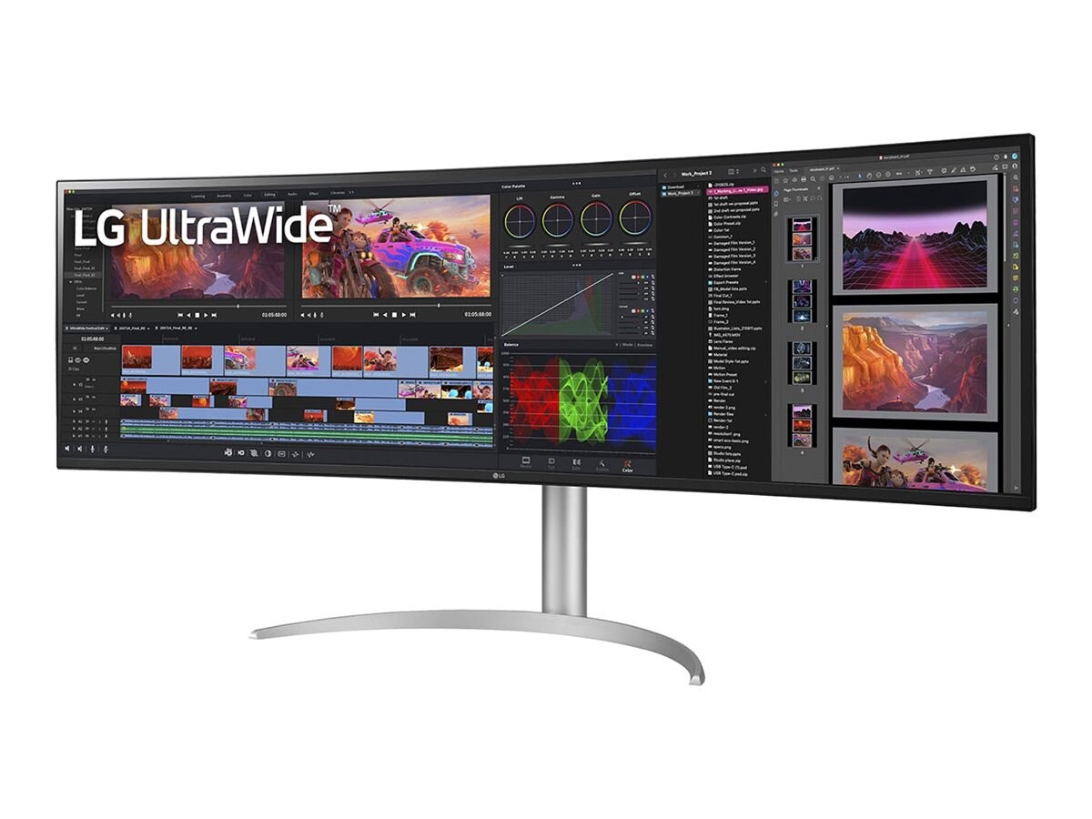 LG 49" WQ95C-W Dual QHD Ultrawide Curved Monitor - Thumbnail 3