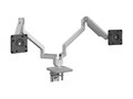 Humanscale M2.1 Monitor Arms With Dual Two-Piece Clamp Mount Base, Silver, X22DBS, 41762757, Stands & Mounts - Desktop Monitors