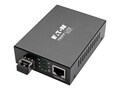Tripp Lite Gigabit Multimode Fiber to Ethernet Media Converter, 10 100 1000 LC, 850 nm, 550M (1804.46 ft.), N785-INT-LC-MM, 41333055, Network Transceivers