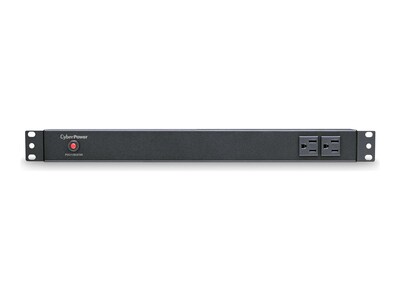 CyberPower Basic PDU 120V 15A 1U RM 5-15P Input 15ft Cord (10) 5-15R Outlets, RoHS, PDU15B2F8R, 11263316, Power Distribution Units