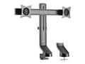 Tripp Lite Height Adjustable Dual-Display Monitor Arm with Desk Clamp and Grommet for 17-27 Displays, DDR1727DC, 37857331, Stands & Mounts - Desktop Monitors