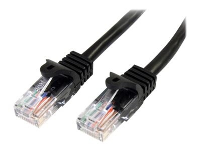 StarTech.com Cat5e Snagless Patch Cable, Black, 15ft, 45PATCH15BK, 10927029, Cables