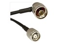 AccelTex 195 Series Right Angle N-Style Plug to RPTNC Plug Cable, 2ft , ATS-195-RANP-RPTNCP-2FT, 37865868, Cables