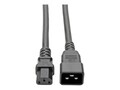 Tripp Lite Heavy-Duty Power Cord for PDU, 15A, 12AWG IEC-320-C13 to IEC-320-C20, 3ft , P032-003, 30540593, Power Cords