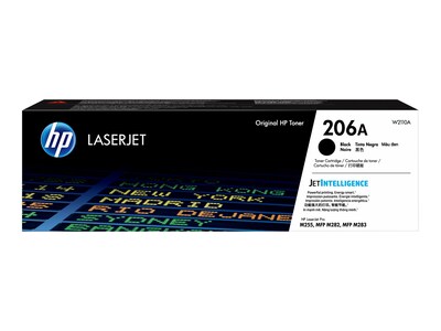 HP 206A (W2110A) Black Original LaserJet Toner Cartridge , W2110A, 38205589, Toner and Imaging Components - OEM