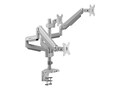 Tripp Lite Triple-Display Flex-Arm Desktop Clamp for 17” to 30” Flat-Screen Displays - USB and Audio Ports, DDR1730TAL, 41216533, Stands & Mounts - Desktop Monitors