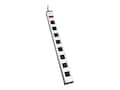 V7 Industrial Power Strip (8) Outlets 125V 15A 5-15P 12ft Cord, PWS2308-1N, 33869781, Power Strips