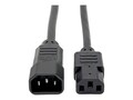 Tripp Lite Power Cord IEC-320 C14 to IEC-320 C13, 100-250V 10A, SJT, 18AWG, 2ft, P004-002, 15272412, Power Cords
