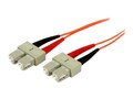 StarTech.com SC-SC 50 125 Multimode Duplex OFNP Fiber Optic Cable, 3m, 50FIBPSCSC3, 16172691, Cables