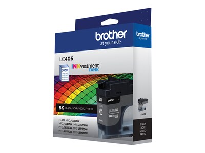 Brother Black INKvestment Tank LC406 Standard Yield Original Ink Cartridge , LC406BKS, 41344022, Ink Cartridges & Ink Refill Kits - OEM