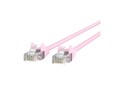 Belkin CAT6 RJ-45 M M UTP 24AWG Snagless Molded Ethernet Patch Cable, Pink, 7ft, A3L980-07-PNK-S, 7621563, Cables
