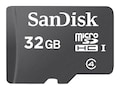 SanDisk 32GB MicroSDHC Flash Memory Card with Adapter, SDSDQ-032G-A46A, 15912256, Memory - Flash