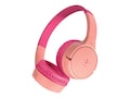 Belkin Wireless Bluetooth On-Ear Headphones for Kids w  Mic - 85db Limit - Pink, AUD002BTPKV3                  , 41838022, Headsets (w/ microphone)