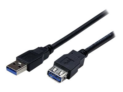 StarTech.com SuperSpeed USB 3.0 Type A M F Extension Cable, Black, 2m, USB3SEXT2MBK, 18238463, Cables