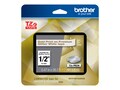 Brother 0.47 x 26.2' Gold Print on Premium Glitter White Tape for P-touch Label Maker, TZEPR234, 36214220, Paper, Labels & Other Print Media