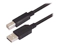 L-Com Premium USB Type A to USB Type B Cable, Black, 1m, CAUBLKAB-1M, 41797714, Cables