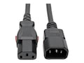 Tripp Lite Power Extension Cord, Locking C13 to C14 PDU Style - 10A, 250V, 18 AWG, 4 ft., Black, P004-L04, 36206211, Power Cords Tripp Lite Power Extension Cord, Locking C13 to C14 PDU Style - 10A, 250V, 18 AWG, 4 ft., Black, P004-L04, 36206211, Power Cords