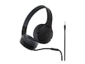 Belkin SoundForm Mini Wired On-Ear Headphones for Kids w  3.5mm Audio Cable, Mic, 85db Limit - Black , AUD004BTBK, 41588909, Headphones