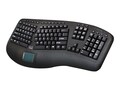 Adesso Tru-Form 4500 2.4GHz Wireless Ergonomic Touchpad Keyboard, Black, WKB-4500UB, 34553172, Keyboards & Keypads