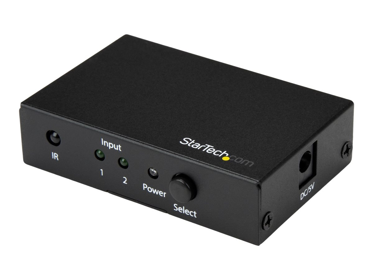 StarTech.com 2-Port Ultra HD 4K 60Hz HDMI Switch Box (VS221HD20)